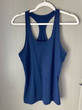 Nike Navy Racerback Performance Tank Top